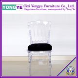 Acrylic Resin Napoleon Chair with Black Cushion