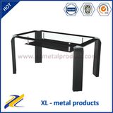 French Style Modern Metal Glass Dining Table