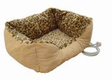 Ce Approvalled Pet Round Heated Bed - Animal Print