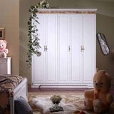 White Painted Russian Double Door Wardrobe