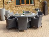 6 Seater Bahama Oval Rattan Dining Set