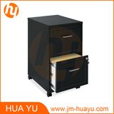 Office Furniture 18 Inch Deep 2-Drawer File Cabinet in Black with Casters (2 Cabinets)