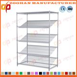 Chrome Plated Ikea Slanted Wire Storage Shelving Magazine Shelves (Zhw153)