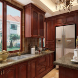 Classic Red Cherry Solid Wood Kitchen Cabinet Furniture