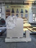 Beige Marble Angel Memorials with Vase