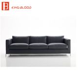 Modern Dubai Black Leather Sectional Sofa Furniture