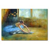 Impressive Ballet Dancer Figure Oil Painting for Wall Decor