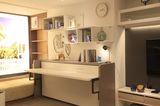 Single Vertical Tilting Wall Bed With Writing Desk