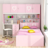 Children Bunk Bed with Bookcase and Study Desk