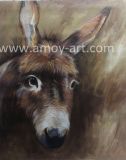 Handmade Animal Donkey Head Oil Paintings for Wall Decor