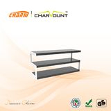 White Moden 2 Tiers Tempered Glass Stand Flat Screen TV Stands