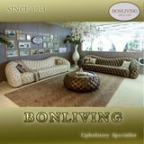 Original Italian Design White Chesterfield Sofa (B6-C)