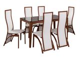 Luxurious White Glass Dining Set Dining Room Furniture