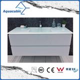Wall-Mounted White Vanity with Glass Basin (ACF8884)