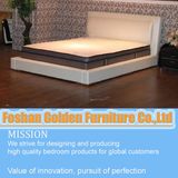 White High Leather Headborad Bed