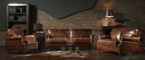 2017 American Style Classical Leisure Antique Leather Sofa Love