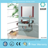 Wall-Hang Tempered Lacquer Glass Washing Basin with Mirror (BLS-2042)
