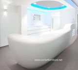 Elegant Ice White Solid Surface Office Desk Front Table