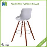 High Quality Plastic Bar Stool chair with Beech Legs (Sanvu)