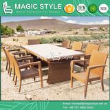 Classical Dining Set Wicker Dining Chair Stackable Chair Rattan Dining Set (Magic Style)