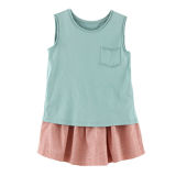 100% Cotton Sleeveless Kids Clothes Girls Clothing for Summer