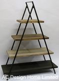 4 Tier Antique Vintage Decorative Book Triangle Shelf Wooden