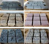 Black/Yellow/Grey/Red/Pink Granite Cobblestone, Cube Stone
