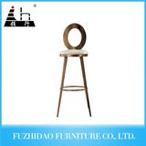 Inifinity Rose Gold Metal High Bar Chair with Cushion