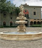 Large Park Decor Man &Children Garden Natural Stone Carved Water Fountain