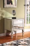 2 Drawers Antique Silver Night Stand Cabinet