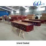 Cherry Color Adult Chinese Poplar Best Seller Coffin and Casket