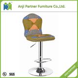 Long Durable Cheap Unique Adjustable Retro Patchwork Bar Stool (Podul)