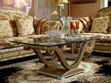 0016 Golden Color Hand Carved Classical Coffee Table