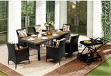 Outdoor /Rattan / Garden / Patio / Hotel Furniture Rattan Chair & Table Set HS 1709c&HS7303DT&5003RC