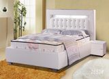 Faux Leather Storage Bed with Light