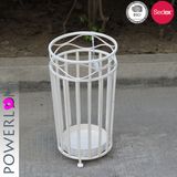 Metal Round Umbrella Holder Home Decor Antique White