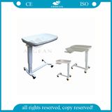 with Four Silent Castors Adjustable Hospital Bed Table with Drawer