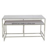 Two Level Stainless Steel&Melaminate Promotional Table for Garment