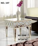 2017 White and Clear Side Table