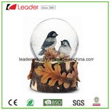 Hand-Painted Resin Snow Globe Bird Figurines for Souvenir Gift and Home Decoration, OEM Are Welcome