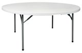 6ft Round Folding Table (two PCS top, but not fold in half)