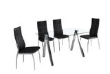 Elegant Square Glass Dining Table Dining Set (DT054)