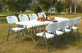 HDPE Folding Garden Chairs Camping Table Set Outdoor Catering Furniture