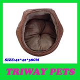 Comfort Flannel & Printed Fabrc Cat Bed (WY161031)