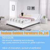 White PU Bed Designed for Bedroom