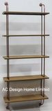 5 Tier Antique Vintage Decorative Wooden/Metal Wall Shelf for Book