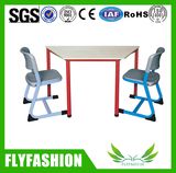 Moden School Furniture Wooden School Trapezoid Table Chair for Wholesale (SF-100S)