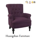 Modern Tufted Wooden Hotel Room Fabric Single Sofa Chair (HD176)
