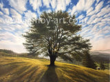100% Handmade Landscape Tree Oil Paintings for Home Decoration