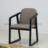 Solid Wooden Frame Armrest Dining Room Leisure Upholstery Chair (SP-HC608)